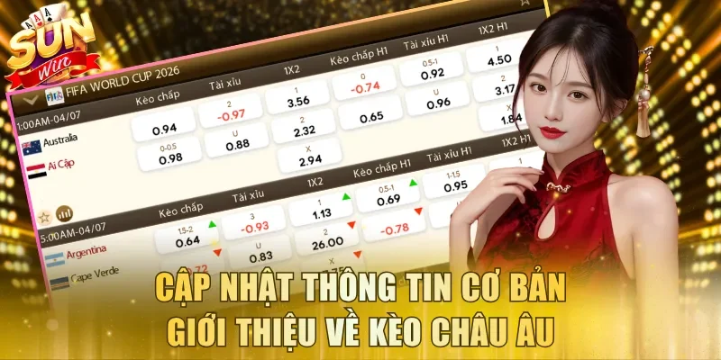 Cập nhật thông tin cơ bản giới thiệu về kèo Châu Âu