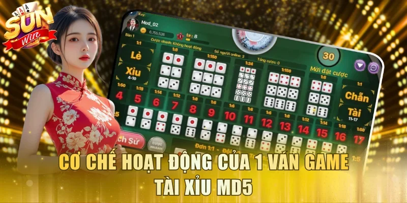 Cơ chế hoạt động của 1 ván game Tài Xỉu MD5