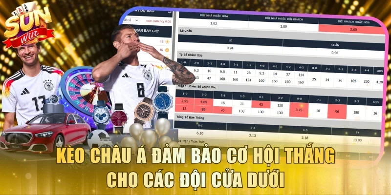 Kèo Châu Á đảm bảo cơ hội thắng cho các đội cửa dưới