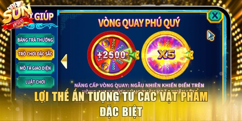 Lợi thế ấn tượng từ các vật phẩm đặc biệt