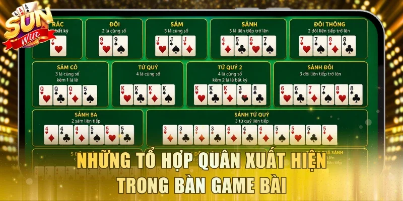 Những tổ hợp quân xuất hiện trong bàn game bài